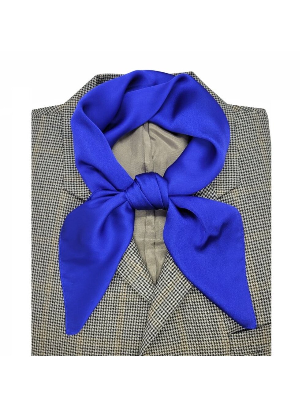 ✨Accessory Luxury Square Silky Royal Blue Scarf Solid Neck Wrap Elegant Shawl
